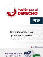 Litigación Oral en Los Procesos Laborales PDF 2023