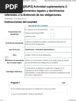 Examen (ACDB1-17.5 - ) (SUP2) Actividad Suplementaria 2 Analiza Los Fundamentos Legales y Doctrinarios Referentes A La Extinción de Las Obligaciones - Gap