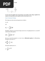 Case 1: Constant Voltage: Application: Series RC Circuit