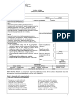 Prueba Global Lengua y Literatura 2° Medio