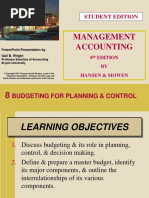 Hansen 08 Budgeting For Planning & Control