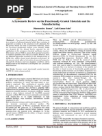 A Systematic Review On The Functionally Graded Materials and Its Manufacturing