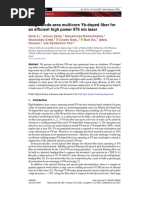 Large-Mode-Area Multicore Yb-Doped Fiber For An Efficient High Power 976 NM Laser