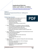 Test Bank For International Organizational Behavior Transcending Borders and Cultures 1st Edition Dean Mcfarlin Paul Sweeney