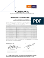 Constancia: Transportes Y Gruas Niltonjk E.I.R.L