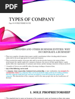 Lecture 1 Types of Company