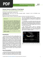 Ovarian Torsion in Pregnancy A Case Report