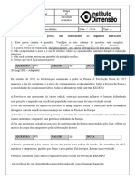 Atividade Avaliativa 9º Ano REVOLUÇÃO RUSSA