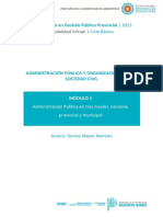 Módulo 1 - Administración Pública y Organizaciones de La Sociedad Civíl