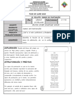 Plan de Clase Signos de Puntuacion 2023