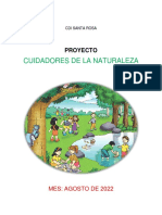 Proyecto de Aula Cuidadores de La Naturaleza-Agosto de 2022 Sol y Vida