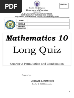 Long Quiz-Math 10 3rd Quarter March 01, 2023