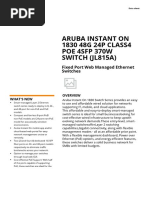 Aruba Instant On 1830 48g 24p Class4 Poe 4sfp 370w Switch (Jl815a) Datasheet