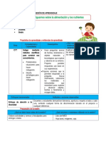 Sesión de Aprendizaje. Cyt Los Alimentos