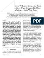 To Evaluate Effect of Preheated Composite Resin On Its Colour Stability When Immersed in Three Different Solutions - An in Vitro Study