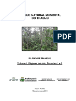 Parque Natural Municipal Do Trabiju: Plano de Manejo Volume I: Páginas Iniciais, Encartes 1 e 2