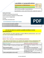 1 Feuille de Route Pour Les Parents Droites Parallèles Et Perpendiculaires CM Décrochage Scolaire