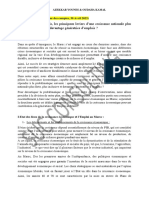 La Croissance Économique Et L'emploi - Dissertation Examen Cours Des Comptes