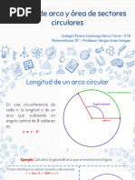 Longitud de Arco y Area de Sectores Circulares