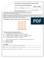 Avaliações de Recupeção Trimestral 1º Tri