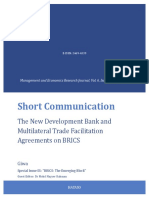 The New Development Bank and Multilateral Trade Fa