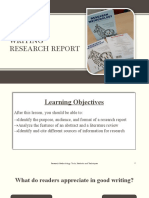 Writing Research Report