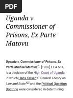 Uganda V Commissioner of Prisons, Ex Parte Matovu - Wikipedia