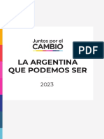 Plataforma Electoral de Juntos Por El Cambio: "La Argentina Que Podemos Ser"