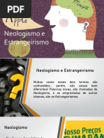 Neologismo e Estrangeirismo