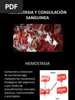 EMOSTASIA Y COAGULACIÒN SANGUINEA de Microsoft PowerPoint