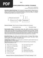 Electrical Power Generation & Control