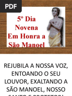 5º Dia Da Novena em Honra A São Manoel