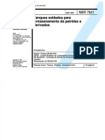 Tanques Soldados para Tanques Soldados para Armazenamento de Petróleo e Armazenamento de Petróleo e Derivados Derivados NBR 7821 NBR 7821