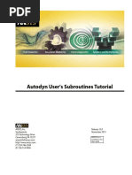 ANSYS Autodyn Users Subroutines Tutorial