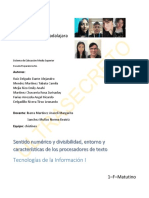 Sentido Numérico y Divisibilidad, Entorno y Características de Los Procesadores de Texto