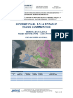 Memoria de Calculo Agua Potable