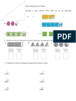 Prueba Fracciones Matemática