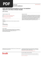 Sonic and Parametrical Entities in Tetras: An Analytical Approach To The Music of Iannis Xenakis