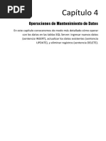 EDGARD LUCHO 1 - SQL - BÁSICO - Cap04-V2-Mantenimiento de Datos