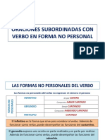 6 Oraciones Subordinadas Con Verbo en Forma No Personal