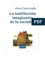 La Institución Imaginaria de La Sociedad de Castoriadis