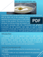 Microbiology of Concentrated Milk