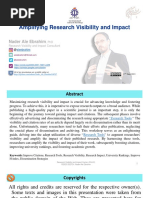 Amplifying Research Visibility and Impact 