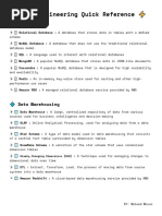 Data Engineering Quick Reference