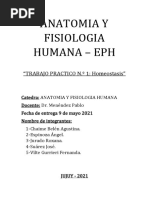 TP 1 Homeostasis