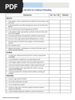 CP 12-2 Checklist - Loading and Unloading