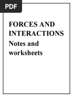 FORCES AND INTERACTIONS Notes