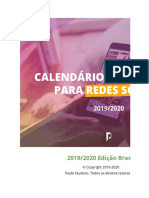 Calendário de Postagens em Redes Sociais 2020