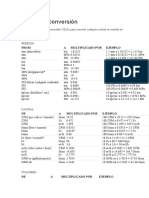 Tablas de Conversión