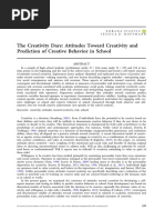 Journal of Creative Behavior - 2021 - Ivcevic - The Creativity Dare Attitudes Toward Creativity and Prediction of Creative